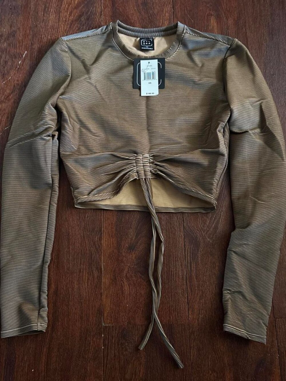 Nylora Women's Brown and Tan Crop-top
